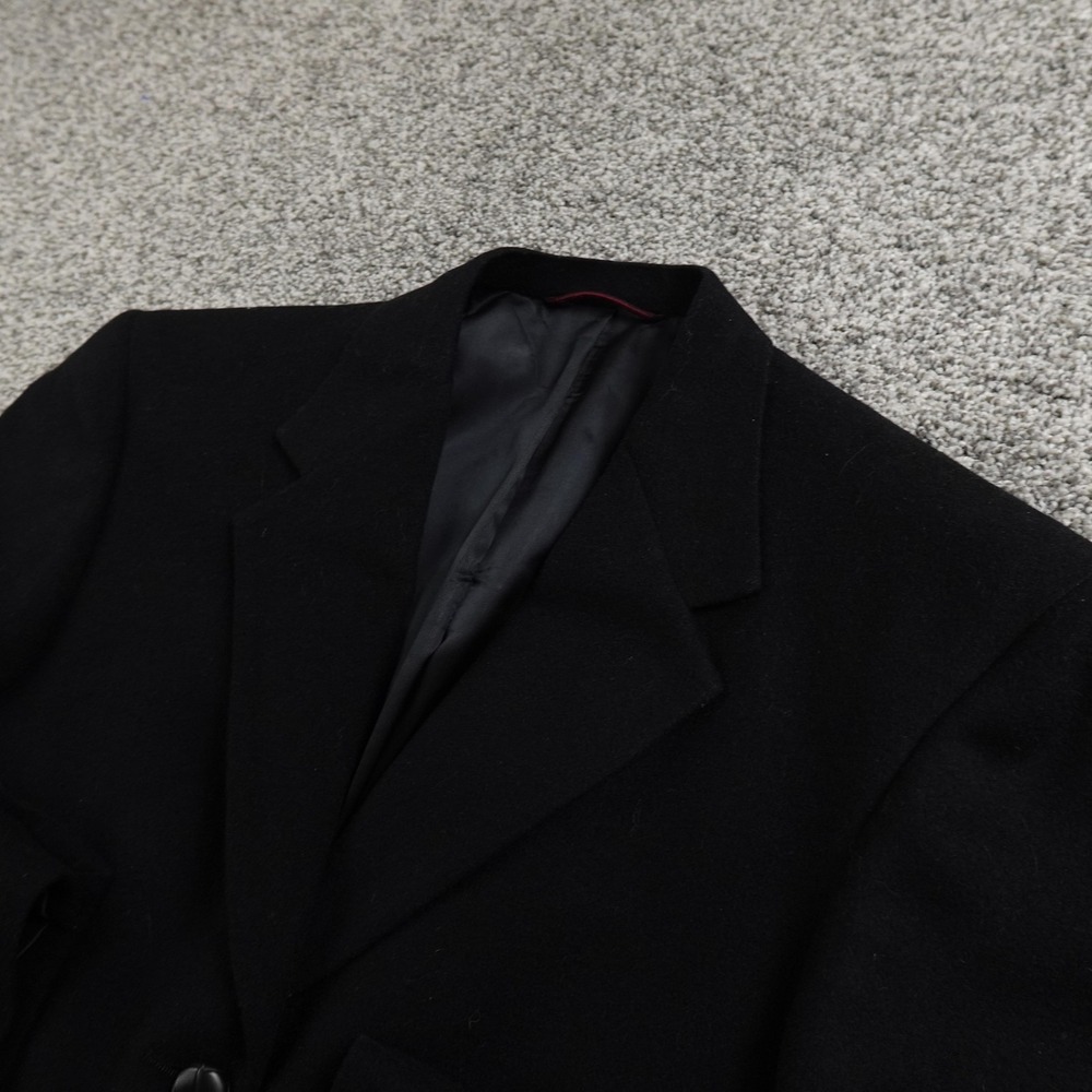 Hart Schaffner Marx Blazer Mens 36R 3 Button Black Sport Coat Suit Jacket Top